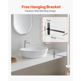 VEVOR T Hyldebeslag 2 stk, 200 lbs/90 kg Vægtkapacitet, 18x2,89x12 tommer / 457,2x73,5x304,8 mm, solidt stål kraftigt beslag