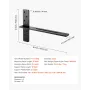 T Shelf Brackets 2 Pcs, 200 lbs/90 kg Weight Capacity, 18x2.89x12 in / 457.2x73.5x304.8 mm, Solid Steel Heavy Duty Brackets for 
