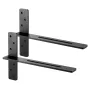 VEVOR T Shelf Brackets 2 Pcs, 200 lbs/90 kg Weight Capacity, 18x2.89x12 in / 457.2x73.5x304.8 mm, Solid Steel Heavy Duty Bracket