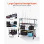 Fishing Rod Holder for 15-Rods, Mobile Fishing Pole Rack Cart with Wheels, Fish Gear Equipment Organizer for Garage Home Indoor 
