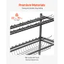 Fishing Rod Holder for 15-Rods, Mobile Fishing Pole Rack Cart with Wheels, Fish Gear Equipment Organizer for Garage Home Indoor 