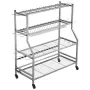Fishing Rod Holder for 15-Rods, Mobile Fishing Pole Rack Cart with Wheels, Fish Gear Equipment Organizer for Garage Home Indoor 