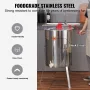 Manual Honey Extractor, 4/8 Frames Honey Spinner Extractor, Stainless Steel Beekeeping Extraction, Honeycomb Drum Spinner with L