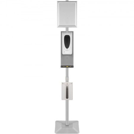 Automatic Hand Dispenser with Stand, Infrared Sensing Sanitizing Station with Signboard & Tissue Box, 1000 mL Hand Sanitizer