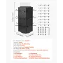 Roterende Pegboard Display Stand, 18,8 x 18,8 x 42,6 cm 4-sidet