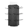 Roterende Pegboard Display Stand, 18,8 x 18,8 x 42,6 cm 4-sidet