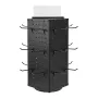 Roterende Pegboard Display Stand, 18,8 x 18,8 x 42,6 cm 4-sidet