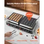 VEVOR 50PCS Mini Dutch Pancake Maker, Non-stick Stainless Steel Dorayaki Baker, 1800W Commercial Electric Poffertjes Grill Pan, 