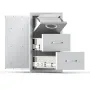 Outdoor Kitchen Drawers, 16.5"W x 29"H x 20.5"D Triple Access Drawers, Stainless Steel Flush Mount Cabinets, BBQ Island Drawers 