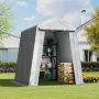 Outdoor Storage Shed, 6 x 6 ft Portable Storage Tent with Roll-up Door & Vents, Waterproof Canopy Shed Shelter, Heavy Duty Frame