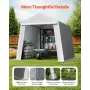 VEVOR Outdoor Storage Shed, 8 x 8 ft Portable Storage Tent with Roll-up Door & Vents, Waterproof Canopy Shed Shelter, Heavy Duty