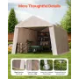 VEVOR Outdoor Storage Shed, 10 x 15 ft Portable Storage Tent with 2 Roll-up Doors & Vents, Waterproof Canopy Shed Shelter, Heavy