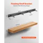 Floating Shelf Bracket 1 Pack, 230 lbs/104 kg Weight Capacity, 46x6.2x3 inch / 1168.4x157.4x76.2 mm, Heavy Duty Hidden Shelf Bra
