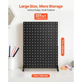 VEVOR Pegboard Display Stand, 43 x 33 cm Tabletop Pegboard Display Stand, Accessories Rack Organizer, Thickened Cold-Rolled Stee
