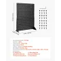 VEVOR Pegboard Display Stand, 43 x 33 cm Tabletop Pegboard Display Stand, Accessories Rack Organizer, Thickened Cold-Rolled Stee