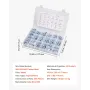 VEVOR 566 Pcs Bolts and Nuts Assortment Kit, Imperial Machine Screws and Flat Washers, Alloy Steel 1/4-20,5/16-18,3/8-16, for Fu