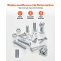 VEVOR 2250 Pcs Bolts and Nuts Assortment Kit, Metric + Imperial Machine Screws and Flat Washers, Alloy Steel M3/M4/M5/M6/M8 Mult