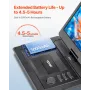 VEVOR bærbar dvd-afspiller, 15,6 tommer HD drejelig skærm, 4,5-5 H Indbygget genopladeligt batteri, Dobbelthøjttalere, Support