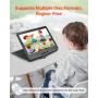 Portable DVD Player, 15.6 inch HD Swivel Display Screen, 4.5-5 H Built-in Rechargeable Battery, Dual Speakers, Support Sync TV/U