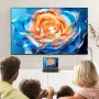 Portable DVD Player, 15.6 inch HD Swivel Display Screen, 4.5-5 H Built-in Rechargeable Battery, Dual Speakers, Support Sync TV/U
