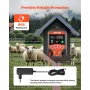 VEVOR Electric Fence Charger, 10kV 3J, AC DC Electric Fence Energizer with LED Indicator, 3 KM Range, Powerful Plug-in Fences Ch