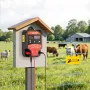 Electric Fence Charger, 10kV 3J, AC DC Electric Fence Energizer with LED Indicator, 3 KM Range, Powerful Plug-in Fences Charger,