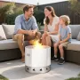 Fire Pit Stand for Solo Stove Bonfire, 49.5 cm Smokeless Fire Pit Ring, Stainless Steel Fireplace Stove Ranger Support Frame Acc
