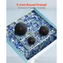 Ceramic Fire Balls, 125 mm 6 Pcs Round Fire Stones, Reusable Lava Rocks Indoor and Outdoor Use, Decorative Fire Pit Rocks for Pr