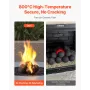 Ceramic Fire Balls, 125 mm 6 Pcs Round Fire Stones, Reusable Lava Rocks Indoor and Outdoor Use, Decorative Fire Pit Rocks for Pr
