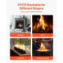 Ceramic Fire Balls, 125 mm 6 Pcs Round Fire Stones, Reusable Lava Rocks Indoor and Outdoor Use, Decorative Fire Pit Rocks for Pr