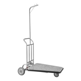 Luggage Cart 600 LBS 3 Wheel Stainless Steel Finish Bellman's Cart