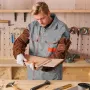 Leather Welding Sleeves, Heavy Duty Cowhide Flame Resistant Work Sleeves for Arm Protection, Heat-Resistant Safety Sleeve for We
