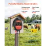 VEVOR Electric Fence Charger, 10kV 1J, AC DC Electric Fence Energizer with LED Indicator, 3km Range, Powerful Plug-in Fences Cha