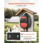 VEVOR Electric Fence Charger, 10kV 1J, AC DC Electric Fence Energizer with LED Indicator, 3km Range, Powerful Plug-in Fences Cha