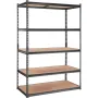 Storage Shelving Unit, 5-Tier Adjustable, 2000 lbs Capacity, Heavy Duty Garage Shelves Metal Organizer Utility Rack, Black, 48" 