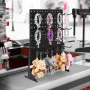 Pegboard Display Stand, 43 x 33 cm Tabletop Pegboard Display Stand with 30 Hooks, Thickened Cold-Rolled Steel Peg Board Panel fo
