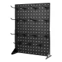 VEVOR Pegboard Display Stand, 43 x 33 cm Tabletop Pegboard Display Stand with 30 Hooks, Thickened Cold-Rolled Steel Peg Board Pa