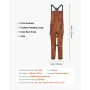 Leather Welding Apron Split Leg, Heavy Duty Cowhide Flame Resistant Welding Pants for Men Women, Heat-Resistant Safety Apron wit