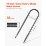 VEVOR 254x55,88 mm / 10-tommer 12-pak armeringsstake Heavy Duty U-form galvaniserede jordankre