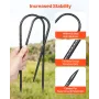 VEVOR 12-Inch 8 Pack Rebar Stakes 304,8x82,04 mm Heavy Duty U Shape Galvanized Ground Anchors