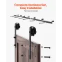 10FT Sliding Barn Door Hardware Kit, 330 LBS Weight Capacity, Compatible with 60 Inches Max Width & 1-3/8 to 1-3/4 Inches Thickn
