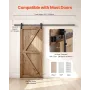 VEVOR 10FT Sliding Barn Door Hardware Kit, 330 LBS Weight Capacity, Compatible with 60 Inches Max Width & 1-3/8 to 1-3/4 Inches 