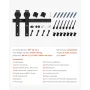 10FT Sliding Lading Door Hardware Kit, 330 LBS vægtkapacitet