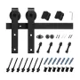 10FT Sliding Barn Door Hardware Kit, 330 LBS Weight Capacity, Compatible with 60 Inches Max Width & 1-3/8 to 1-3/4 Inches Thickn