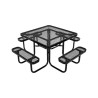 Picnic Table Weather Resistant Steel Patio Dining Furniture Set Outdoor