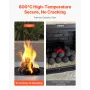 Ceramic Fire Balls, 100 mm 12 Pcs Round Fire Stones, Reusable Lava Rocks Indoor and Outdoor Use, Decorative Fire Pit Rocks for P
