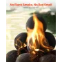 Ceramic Fire Balls, 100 mm 12 Pcs Round Fire Stones, Reusable Lava Rocks Indoor and Outdoor Use, Decorative Fire Pit Rocks for P