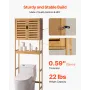 Bamboo Over The Toilet Storage Cabinet, 175 cm Height Bathroom Storage Organizer with Double Door & Inner Adjustable Shelf, Bath