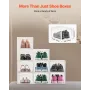 VEVOR Shoe Storage Boxes, 9 Pack Clear Stackable Shoe Boxes Storage Organizers with Magnetic Door, Fit up to US Size 13, Plastic