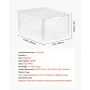Shoe Storage Boxes, 9 Pack Clear Stackable Shoe Boxes Storage Organizers with Magnetic Door, Fit up to US Size 13, Plastic Sneak